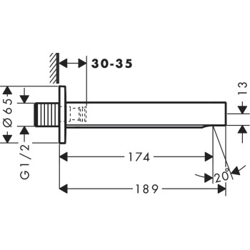 Vonios išleidimo anga Hansgrohe Finoris, chromas 76410000