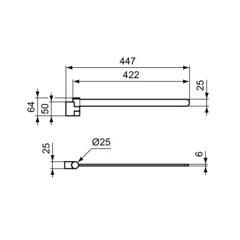Rankšluosčių laikiklis Ideal Standard Conca, 45 cm, matinė auksinė, T5394A2