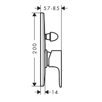 Vonios maišytuvas Hansgrohe Rebris E, chromas, 72458000 NEW
