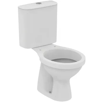 Tualetas Ideal Standard Alpha, su giliu plovimu, be dangčio, baltas, R033801