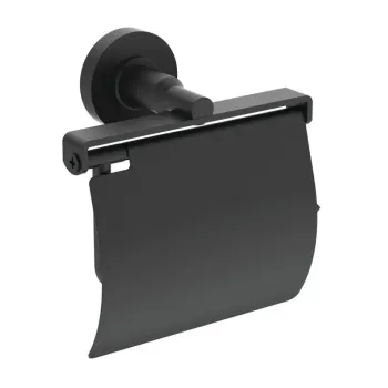 Tualetinio popieriaus laikiklis Ideal Standard IOM, su dangteliu, matinė juoda, A9127XG