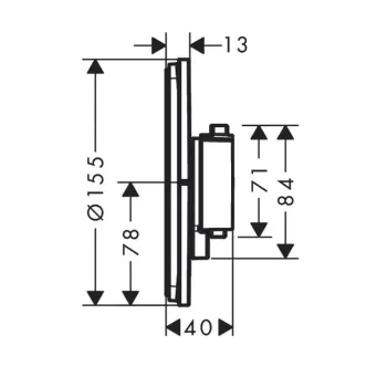 Dušas maisītājs Hansgrohe ShowerSelect Comfort, ar termostatu, iebūvējams, matēta melna, 15553670 NEW