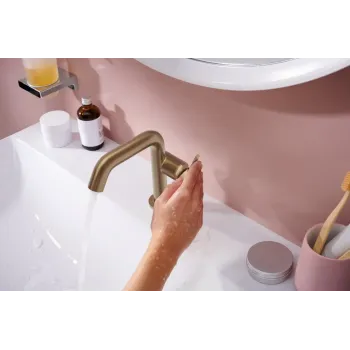 Vannas istabas izlietnes maisītājs Hansgrohe Tecturis S, CoolStart, EcoSmart, matēta bronza, 73321140 NEW