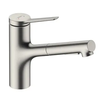 Virtuvinis maišytuvas Hansgrohe Zesis M33, ištraukiamas antgalis, nerūdijantis plienas, 74821800 NEW