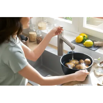 Virtuvinis kranas Hansgrohe Zesis M33, ištraukiamas antgalis, nerūdijantis plienas, 74823800 NEW