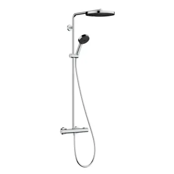 Dušo sistema Hansgrohe Pulsify S Puro su termostatu, skersmuo 26 cm, 3 režimai, EcoSmart, chromas, 24237000 NEW