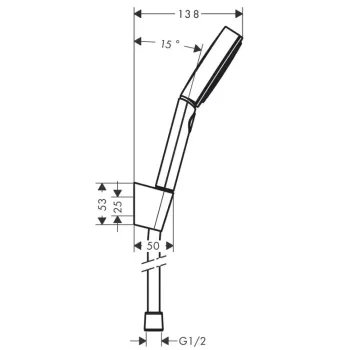 Dušo sistema Hansgrohe Pulsify Select S, 3 režimai, matinė juoda, 24305670 NEW
