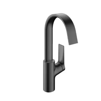 Vonios kriauklės maišytuvas Hansgrohe Vivenis, pakeltas su PopUp vožtuvu ir sukamu išteku, EcoSmart, matinė juoda chromas, 75030340 NEW