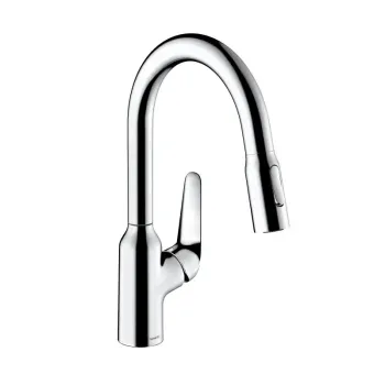 Virtuvinis kranas Hansgrohe Focus M42 su ištraukiamu antgaliu, chromas, 71801000 NEW