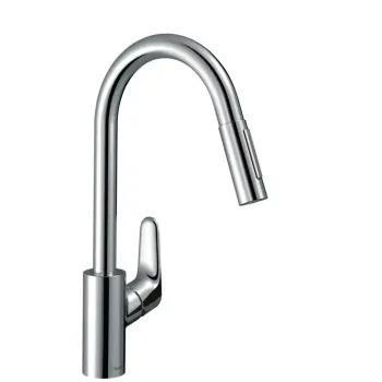 Virtuvinis kranas Hansgrohe Focus M41, EcoSmart, su ištraukiamu antgaliu chromu, 31833000 NEW