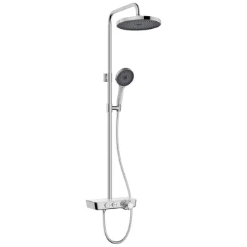 Dušo sistema Kielle Oudee su termostatu, 3 srovės Chromuota/Balta/Juoda 20602000