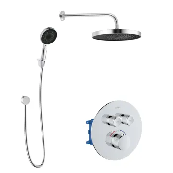 Dušo sistema Kielle Oudee įmontuojama su termostatu, Chromuota 20602SPT20