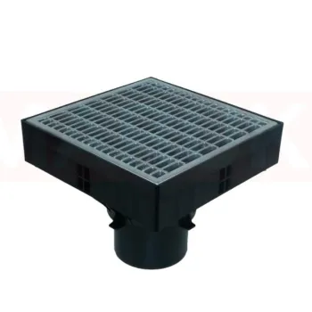 Gūlija ACO Self XtraPoint su cinkuotu šunveida grotelėmis, 250x250x205, B125, DN100