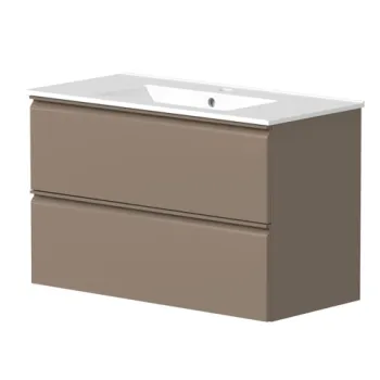 Vonios spintelė Raguvos Baldai Cosmos 81cm, su praustuvu, Cocoa Brown