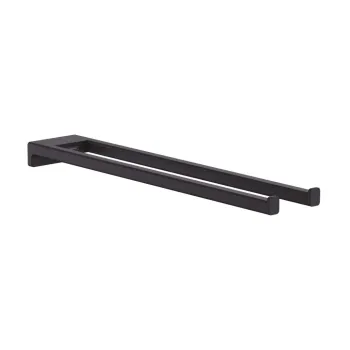Hansgrohe AddStoris Dvigubas rankšluosčių laikiklis, 45 cm ilgio, matinė juoda 41770670
