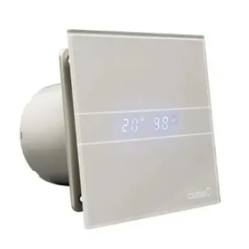 Ventiliatorius Sapho Cata E-100 GSTH ašinis su automatinio valdymo sistema, 8 W, 100 mm, sidabras 00900600