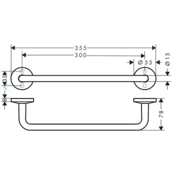 Axor Universal Circular 30 cm rankena, chromas 42813000