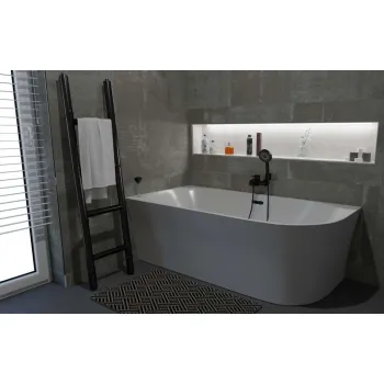 Laisvai stovinti vonia Kielle Idolio 170x80cm, akrilo, kairė pusė, balta 1122453L0