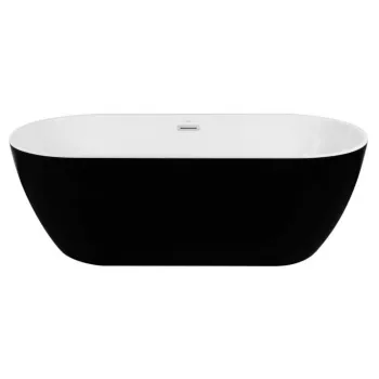 Laisvai stovinti vonia Kielle Idolio 170x75cm, akrilo, matinė juoda/balta 11324434