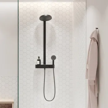 Dušo sistema Hansgrohe Pulsify S Showerpipe 260 2jet EcoSmart Juodas Matinis 24241670