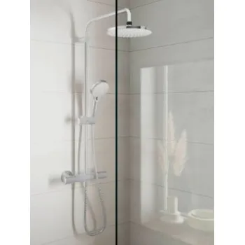 Dušo sistema Hansgrohe Vernis Blend Showerpipe 200 1jet EcoSmart su termostatu Chromuota 26089000