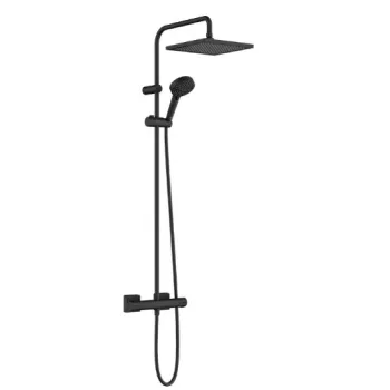 Dušo sistema Hansgrohe Vernis Shape Showerpipe 240 1jet su termostatu 26427670 Juodas matinė