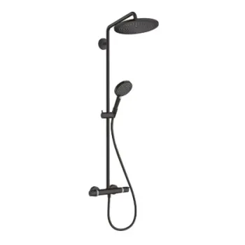 Dušo sistema Hansgrohe Croma Select S Showerpipe 280 1jet EcoSmart 26891670 Juoda matinė