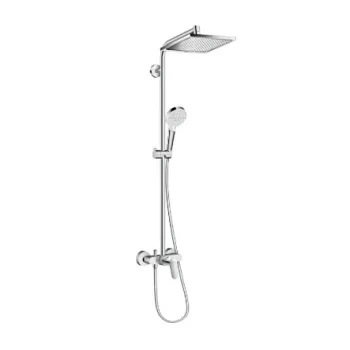Dušo sistema Hansgrohe Crometta E Showerpipe 240 1jet 27284000 chromuota