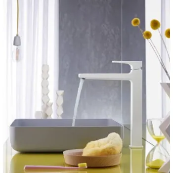 Vonios kriauklės maišytuvas Hansgrohe Metropol BM 260 su push-open išleidimu 32512700 baltas matinė
