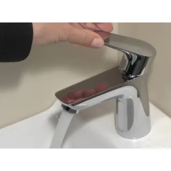 Vonios kriauklės maišytuvas Hansgrohe Talis E 80 su pop up vožtuvu chromuotas 71700000
