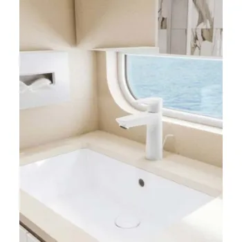 Vonios kriauklės maišytuvas Hansgrohe Talis E 110 CoolStart su pop up išleidimu 71713700 baltas matinio paviršiaus