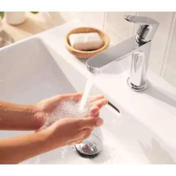 Vonios kriauklės maišytuvas Hansgrohe Rebris S 80 CoolStart su pop up išleidimu 72513000 Chromuotas