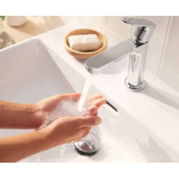 Vonios kriauklės maišytuvas Hansgrohe Rebris S 110 CoolStart su pop up 72527000 Chromuotas