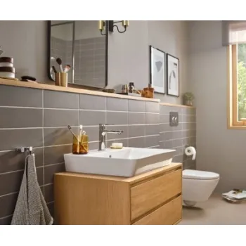Vonios kriauklės maišytuvas Hansgrohe Rebis E 110 CoolS.EcoS+ su pop up išleidimu 72589000 Chromuotas