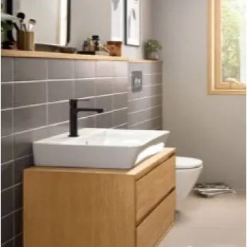 Vonios kriauklės maišytuvas Hansgrohe Rebis E 110 CoolStart EcoSmart+ su pop up išleidimu 72589670 Juodas Matinis