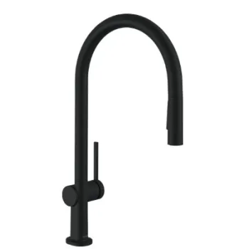 Virtuvinis kranas Hansgrohe Talis M54 210, EcoSmart ištraukiamas 2jet Juodas Matinis 72842670