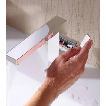 Vonios kriauklės maišytuvas Hansgrohe Tecturis E 110 Fine CoolStart EcoSmart+ su pop up išleidimu 73023000 Chromuotas