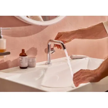 Vonios kriauklės maišytuvas Hansgrohe Tecturis S 110 Fine CoolStart EcoSmart+ 73321000 Chromuotas