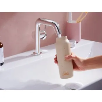 Vonios kriauklės maišytuvas Hansgrohe Tecturis S 210 Fine CoolStart EcoSmart+ su pasukamu snapu ir push-open išleidimu 73360000 Chromuotas