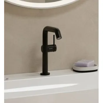 Vonios kriauklės maišytuvas Hansgrohe Tecturis S 210 Fine CoolStart EcoSmart+ su pasukamu snapu ir push-open išleidimu 73360670 Juodas matinio paviršiaus