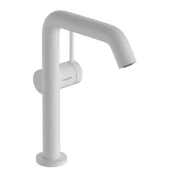 Vonios kriauklės maišytuvas Hansgrohe Tecturis S 210 Fine CoolStart EcoSmart+ su pasukamu snapu ir push-open išleidimu 73360700 Baltas matinė