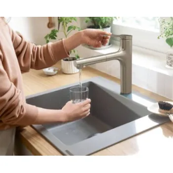 Virtuvinis kranas Hansgrohe Zesis M33 150 2jet su ištraukiamu antgaliu 74821000 Chromuotas