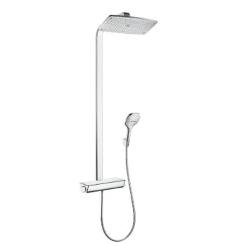 Dušo sistema Hansgrohe Raindance E Showerpipe 360 1jet EcoSmart su termostatu Chromuota 27286000