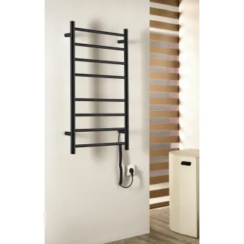 Rankšluosčių džiovintuvas / Radiatorius Sapho REDONDO elektrinis 50x90cm, 7W, matinė juoda ER220BV