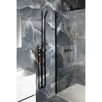 Rankšluosčių džiovintuvas / Radiatorius Sapho DUOPASSO 12x170cm, 45W, matinė juoda ER330