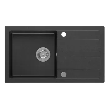 Virtuvės kriauklė Sapho Granito, 78x44cm, juoda GR7204