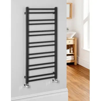 Rankšluosčių džiovintuvas / Radiatorius Sapho Metro Dos 50x110cm, 343W, matinė juoda IR432TB