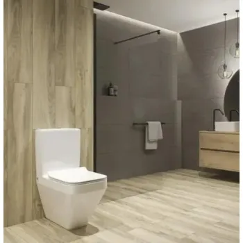 Tualetas Cersanit Crea CO 010/020 SQUARE Rimfree, su dangčiu baltas (Be rezervuaro) K114-022