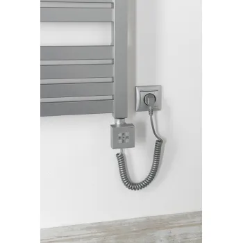 Rankinis šildytuvas rankšluosčiams Sapho KTX su termostatu 600W Sidabrinis KTX-S-600