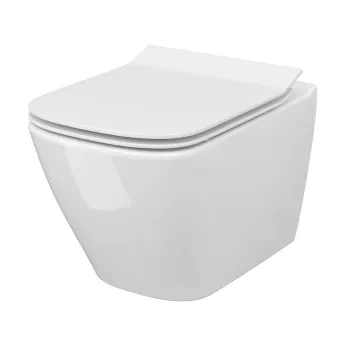 Pakabinamas tualetas Cersanit City Rimless su dangčiu S701-405